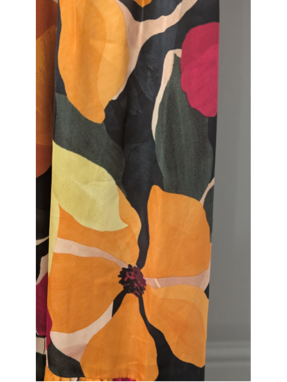 Women's Dress Forum Floral Maxi Dress Size M Orange Pink - Picture 5 of 12